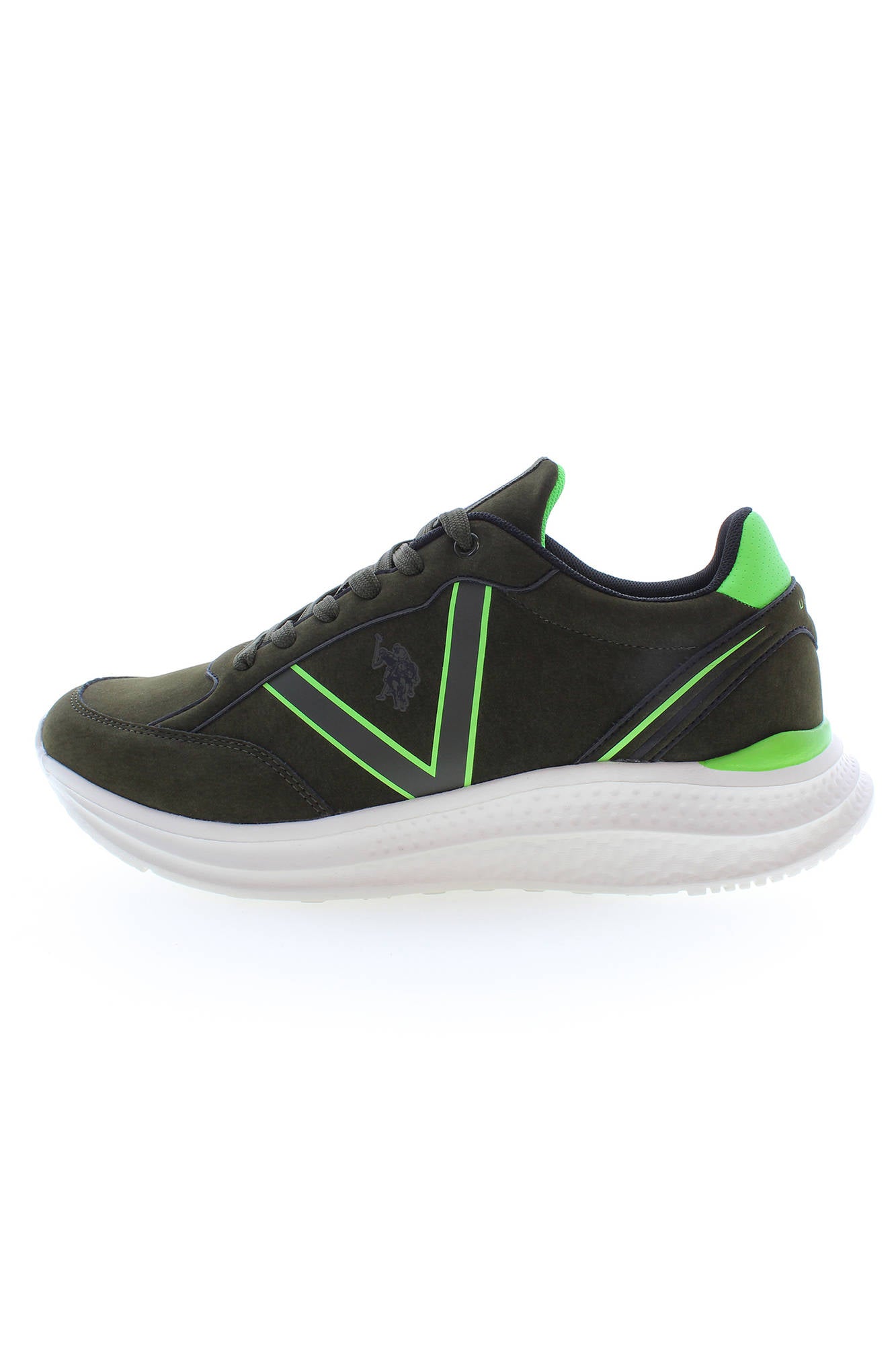 KALEB001MBYM1_VERDE_MIL – Bester Preis: Grüner Herren-Sportschuh mit Schnürsenkeln und Logo – Größe: 40, 41, 42, 43, 44, 45 – Farbe: Verde
