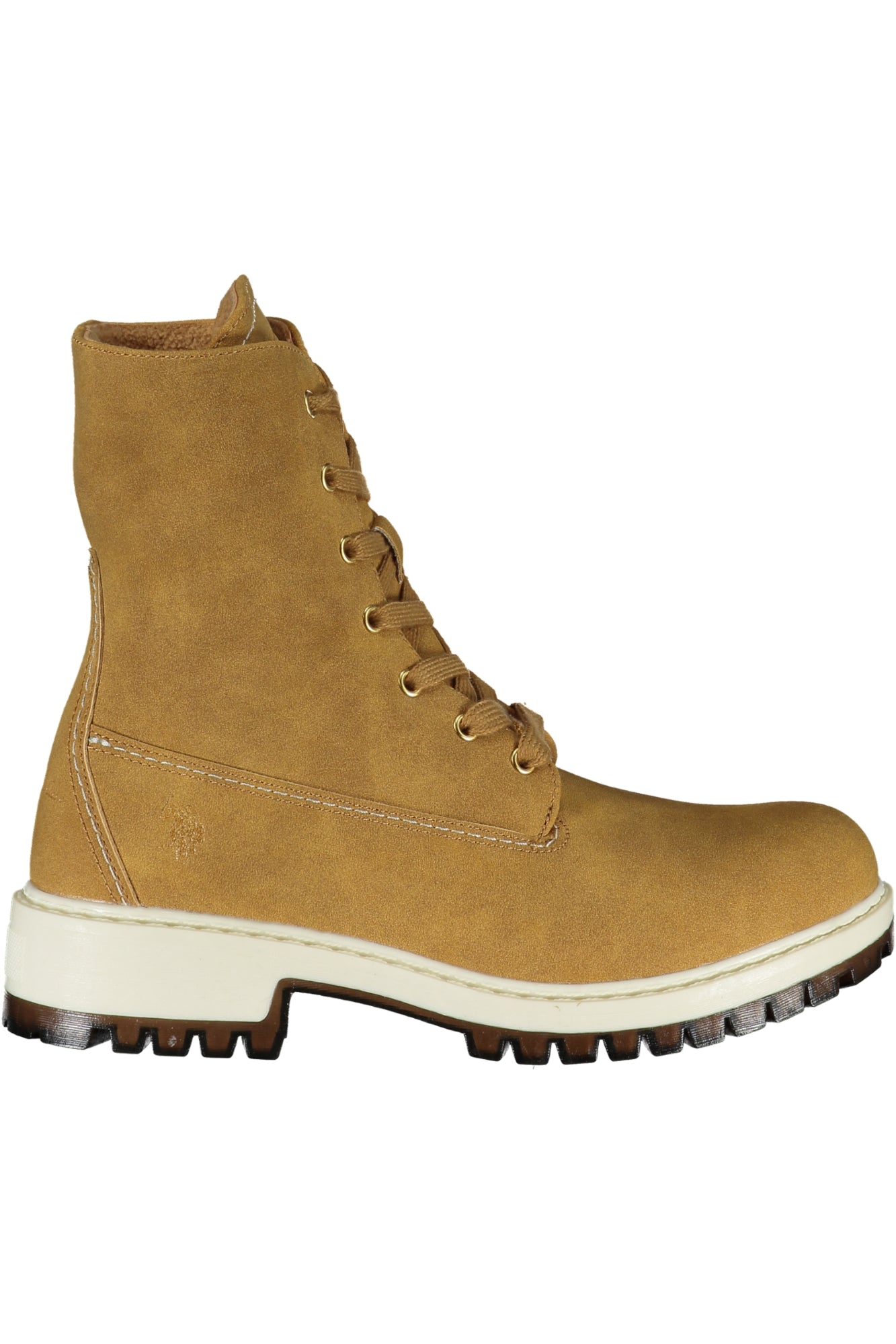 DERTBY001WCU1F_MABRW004 – Damen-Stiefeletten in Braun: Schnürstiefel, gefüttert, Kontrastdesign – Größe: 35, 36, 37, 38, 39, 40, 41 – Farbe: Marrone