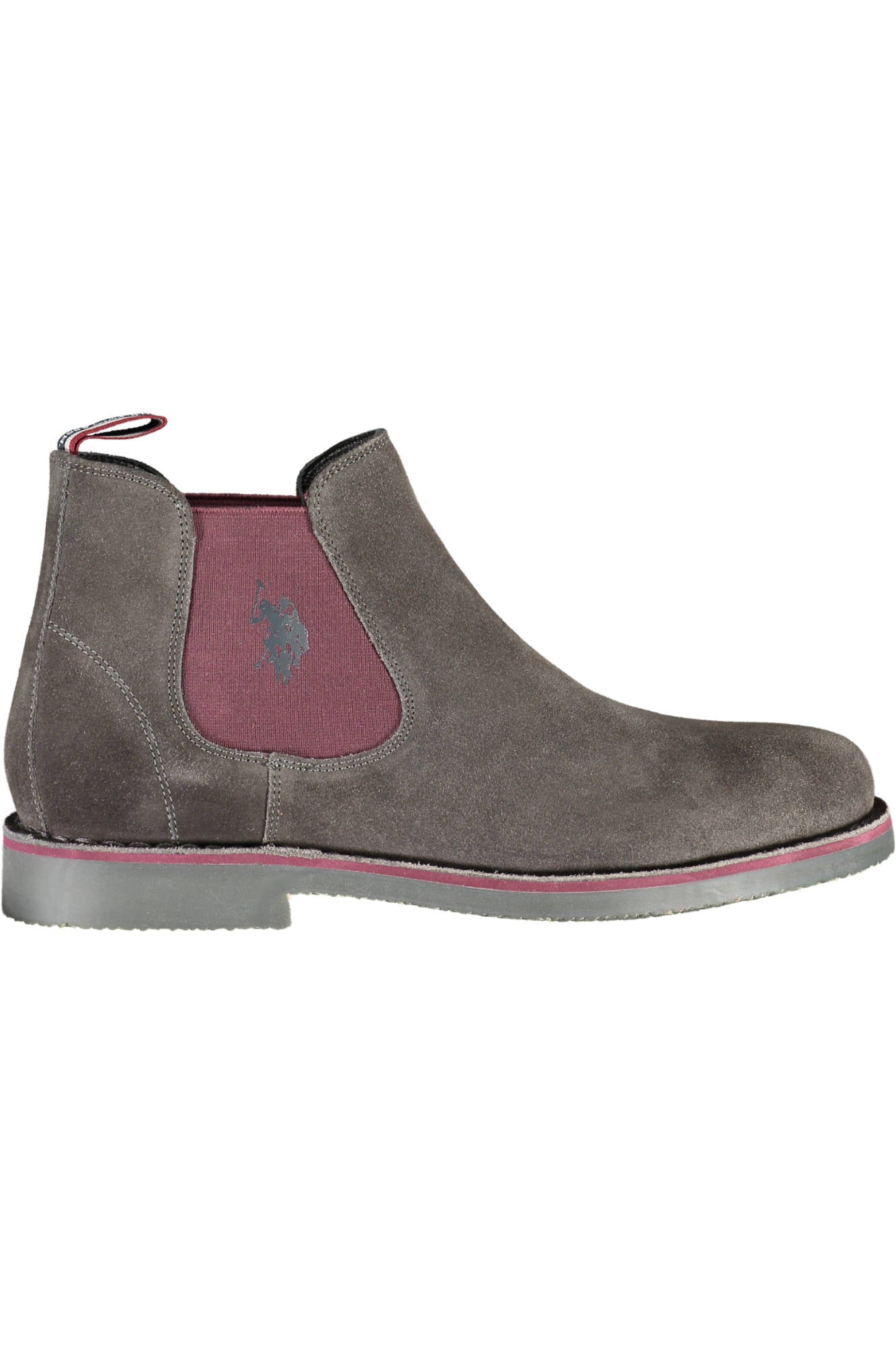 MUST001MBS2_GRIGIO_DGR001 – Günstige Herrenschuhe: Graue Stiefeletten mit Gummizug & Details – Größe: 40, 41, 42, 43, 44, 45, 46 – Farbe: Grigio