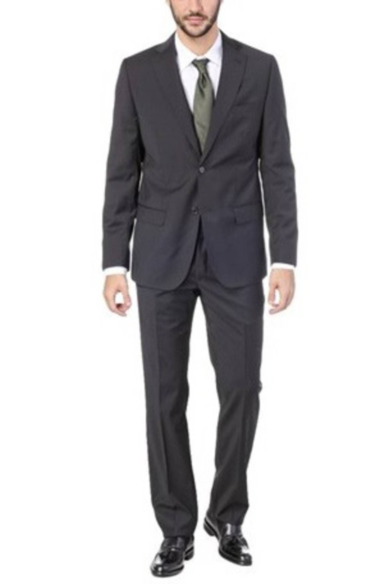 CV412DDA-VF00020V_NERO_013 – Eleganter Schwarzer Herrenanzug - Klassisch, Gefüttert, Vielseitig – Größe: 56 – Farbe: Nero