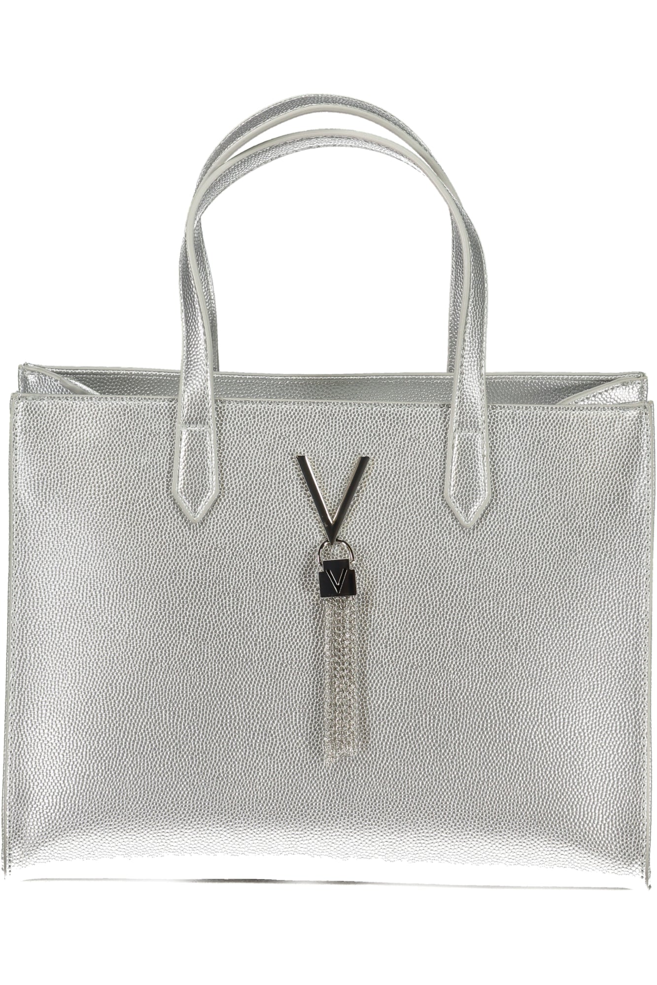 VBS1R414GDIVINA_AGARGENT – Elegante silberne Handtasche für Damen mit verstellbarem Schultergurt – Größe: UNI – Farbe: Argento
