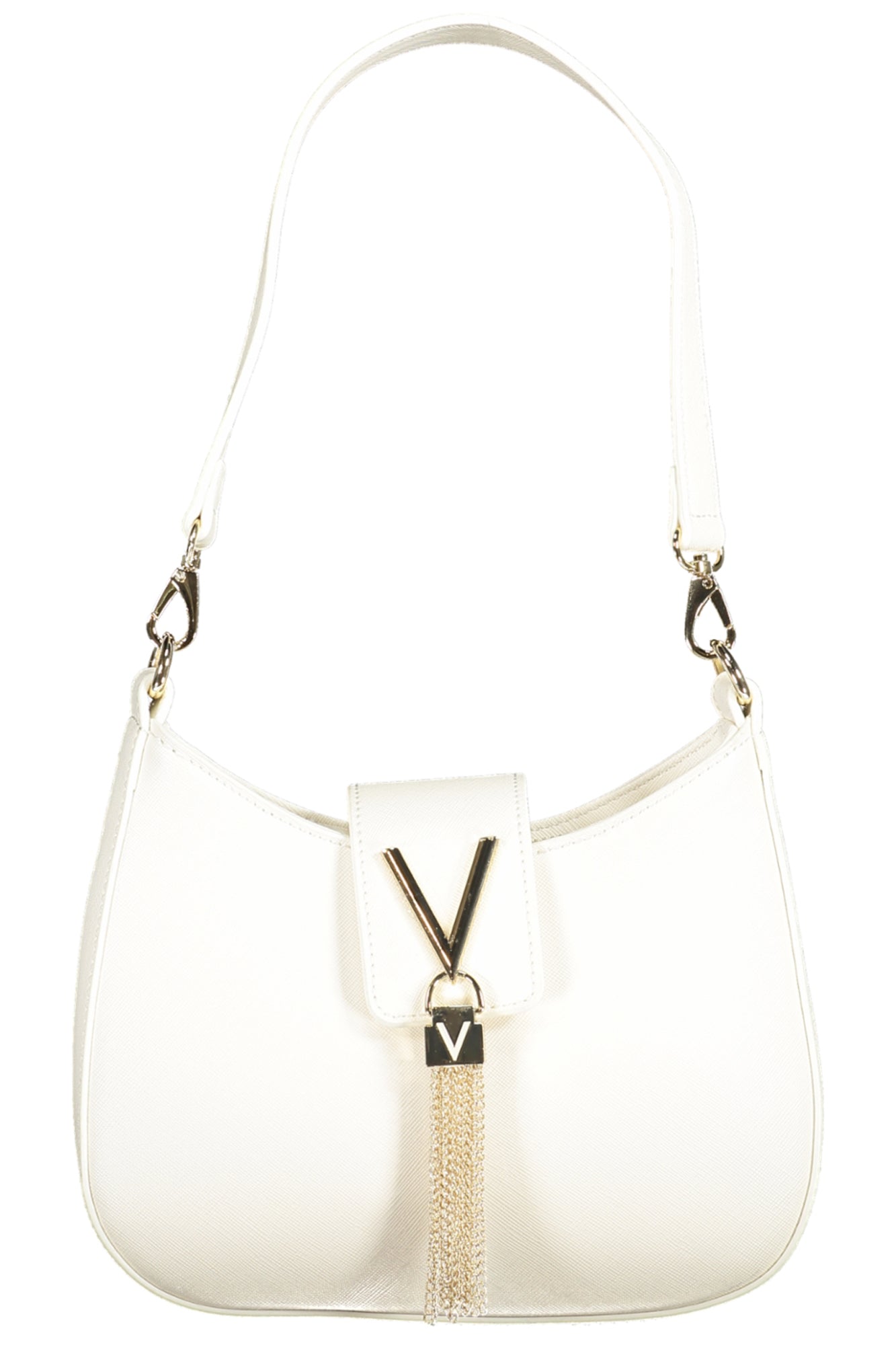 VBS1IJ17DIVINASA_BIBIANCO – Elegante Damenschultertasche in Weiß mit Kontrastdetails und Reißverschluss – Größe: UNI – Farbe: Bianco