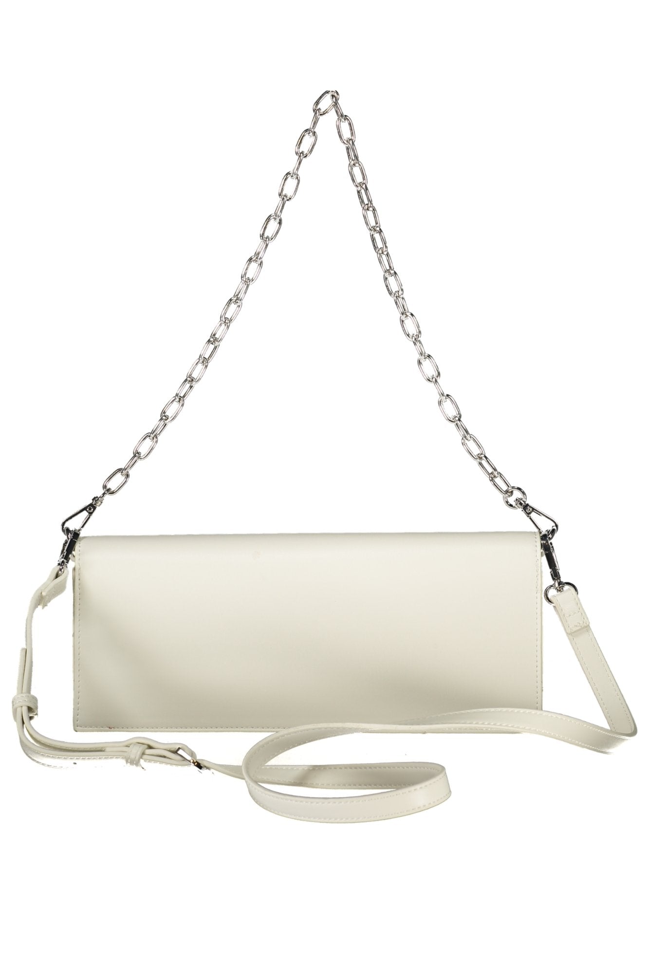 VBS90109STEFANY_BIBIANCO – Elegante Weiße Damentasche mit Abnehmbarem Kettenriemen und Logo – Größe: UNI – Farbe: Bianco