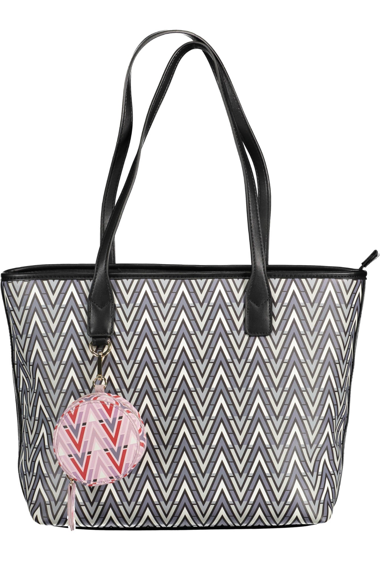 VBS69905-TONIC_NERO_NEROMULTI – Elegante schwarze Damen Handtasche mit vielseitigen Details und Logo – Größe: UNI – Farbe: Nero