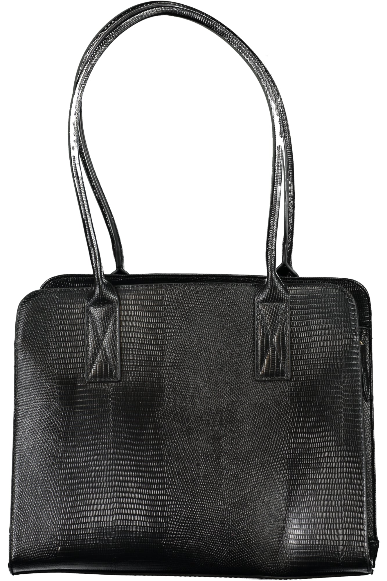 VBS7GQ01VAILRE_NENERO – Stilvolle schwarze Damen-Schultertasche mit Fächern und Kontrastdetails – Größe: UNI – Farbe: Nero