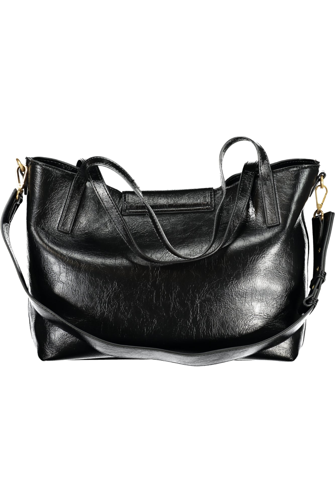 VBS8FV04MONI_NENERO – Elegante schwarze Damenhandtasche mit abnehmbaren Riemen und Fächern – Größe: UNI – Farbe: Nero