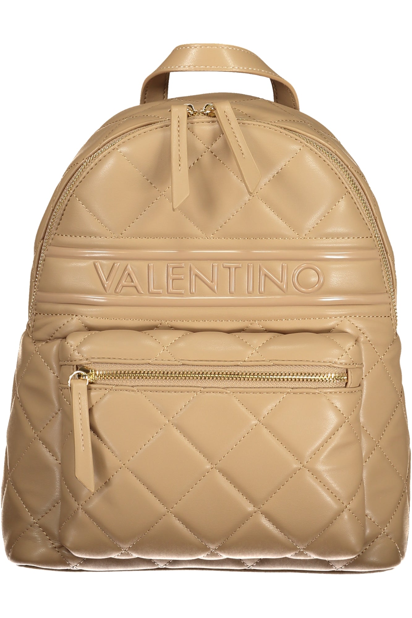 VBS51O07ADA_BEBEIGE – Eleganter Damenrucksack Beige mit Kontrastdetails und Logo – Größe: UNI – Farbe: Beige