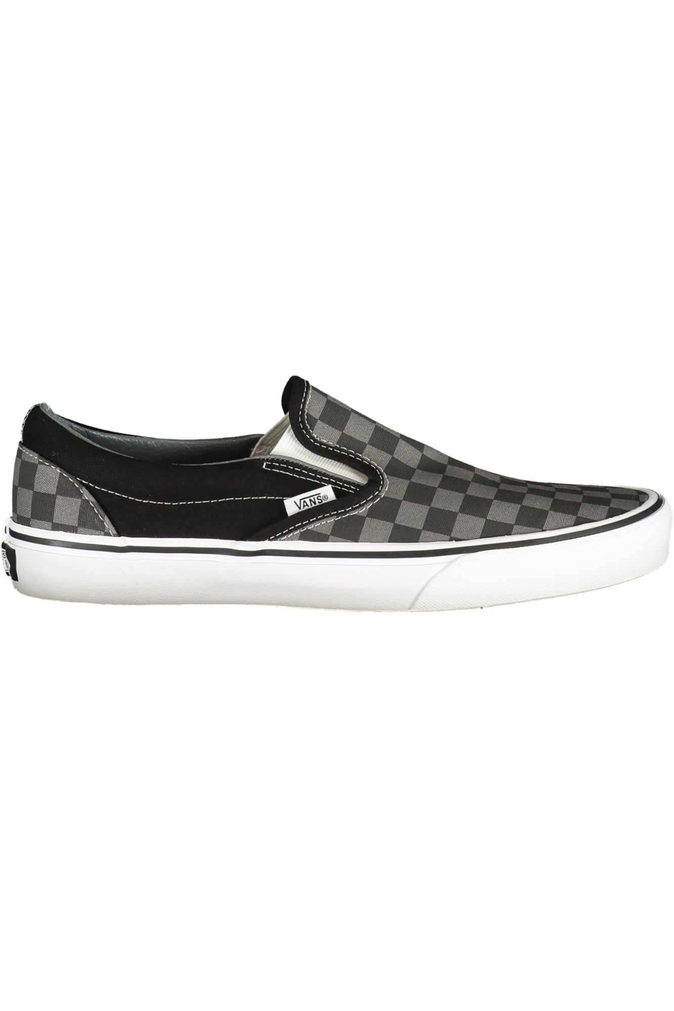 VN000EYE_NEBPJ – Herren Slip-On Sportschuh Schwarz mit Karodesign & Kontrastdetails – Größe: 41, 42, 43, 44, 45, 46 – Farbe: Nero