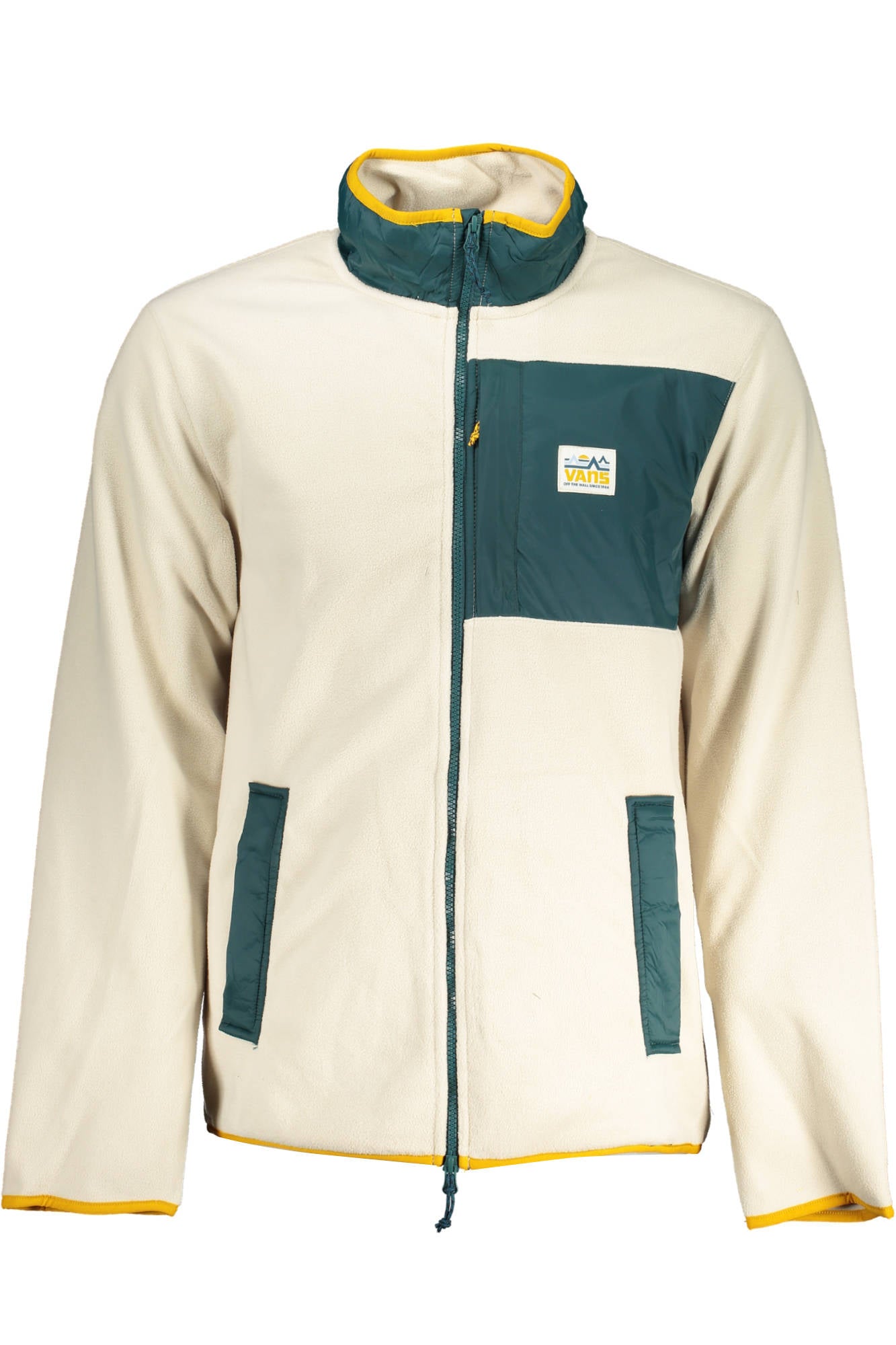 VN0000C5_BEIGE_EKD – Beige Herren-Kapuzenjacke mit Reißverschluss und Taschen - Stylisch&Elegant – Größe: XS, S, M – Farbe: Beige