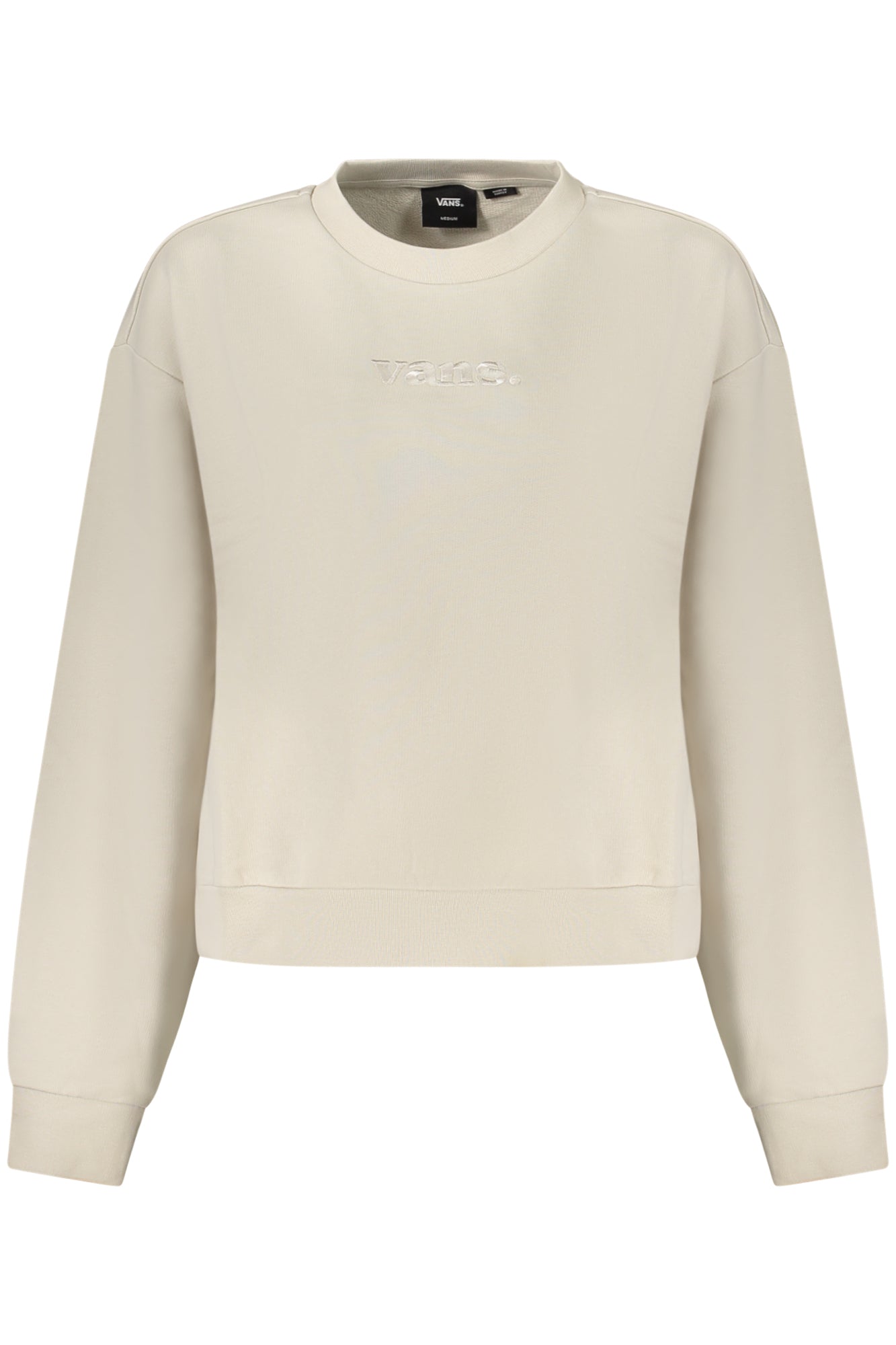 VN000RAM_BEEN9 – Stylisher Damenpullover: Beiges Langarm-Sweatshirt mit Stickerei – Größe: XS, S, M, L – Farbe: Beige