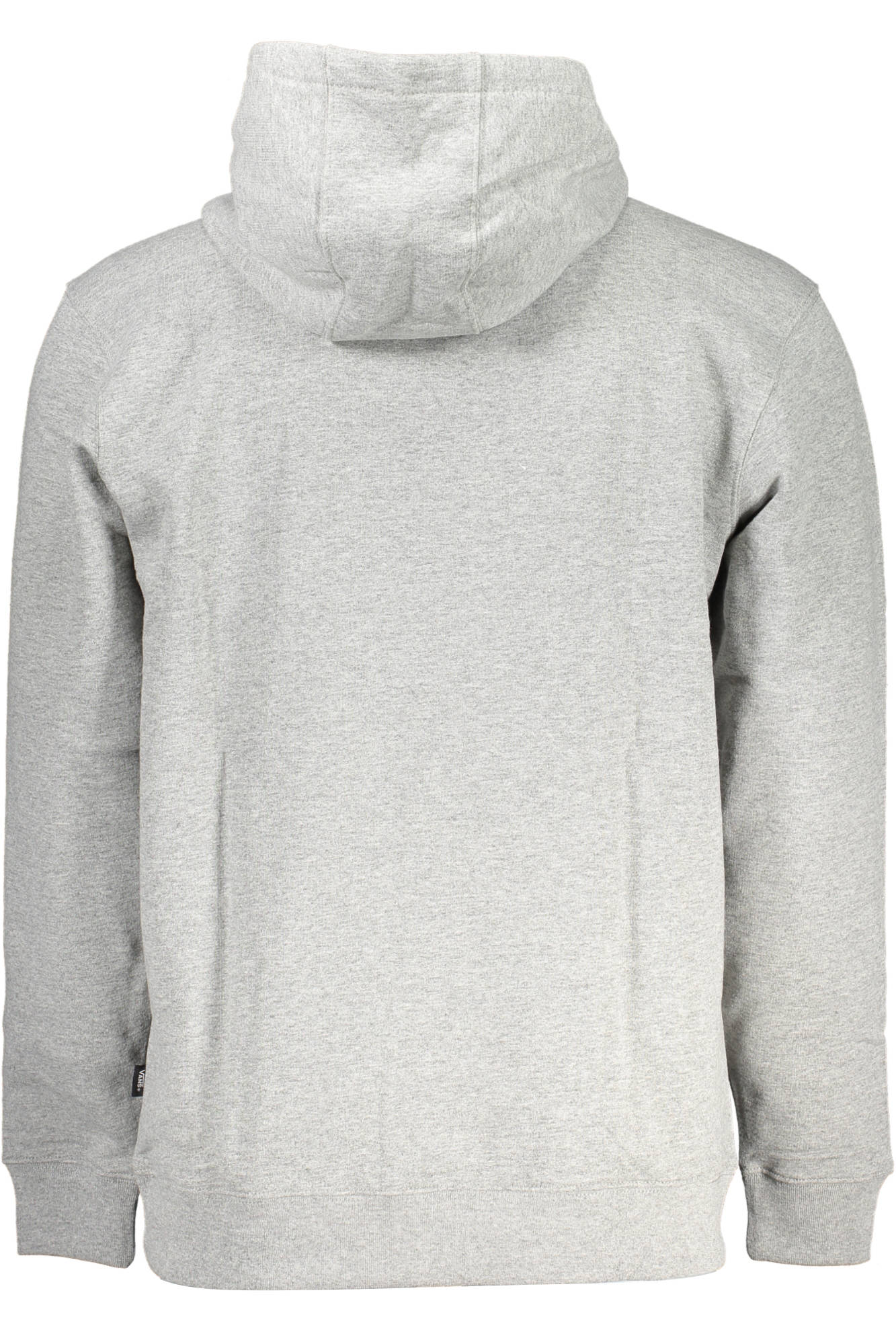 VN000066_GRIGIO_02F – Grauer Herren-Kapuzenpullover mit Druck & Kängurutasche ohne Reißverschluss – Größe: XS, S, M, L, XL – Farbe: Grigio