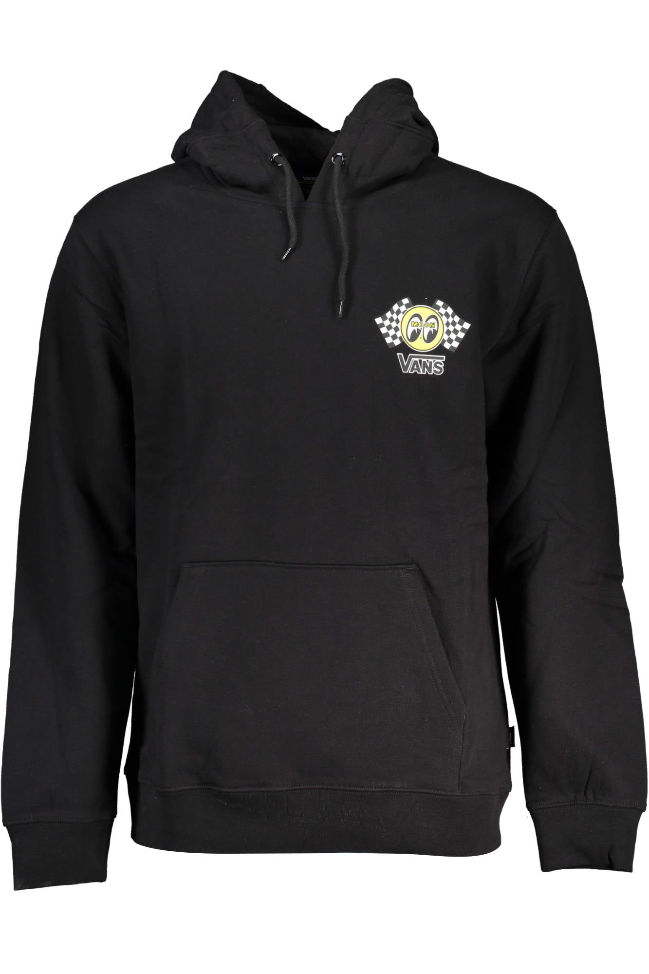 VN0000BC_NERO_BLK – Kapuzenpullover für Herren: Schwarzer Sweatshirt-Style ohne Reißverschluss – Größe: XS, S, M, L – Farbe: Nero